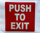 PUSH TO EXIT STICKER/DECAL COMPLIANCE SIGN