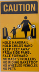 NYC ESCALATOR RULE STICKER SIGN