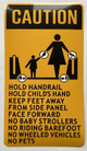 ESCALATOR RULE STICKER SAFETY SIGN