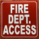 FIRE DEPARTMENT ACCESS COMPLIANCE SIGN