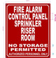 HPD FIRE ALARM CONTROL PANEL SPRINKLER RISER ROOM SIGN