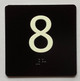 FD ELEVATOR FLOOR NUMBER THE LEXINGTON AVE LINE (8TH FLOOR) SIGN