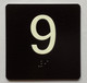 ELEVATOR FLOOR NUMBER THE LEXINGTON AVE LINE (9TH FLOOR) SAFETY SIGN