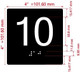 FD ELEVATOR FLOOR NUMBER THE LEXINGTON AVE LINE  (10TH FLOOR) SIGN