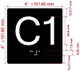 ELEVATOR FLOOR NUMBER THE LEXINGTON AVE LINE (C1- CELLAR 1) COMPLIANCE SIGN