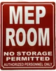 HPD MEP ROOM SIGN/MECHANICAL