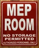 MEP ROOM SAFETY SIGN/MECHANICAL