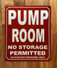 NYC PUMP ROOM SIGN
