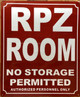 HPD RPZ ROOM SIGN