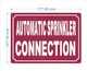 FD AUTOMATIC SPRINKLER CONNECTION SIGN