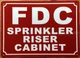 HPD FDC SPRINKLER RISER CABINET SIGN