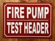 NYC FIRE PUMP TEST HEADER SIGN