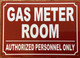 HPD GAS METER ROOM SIGN