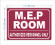 FD MEP ROOM SIGN/MECHANICAL