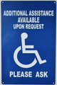 Additional Assistance Available Upon Request SIGN -The Pour Tous Blue LINE -Tactile Signs   Braille sign