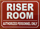RISER ROOM COMPLIANCE SIGN