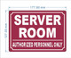 HPD SERVER ROOM SIGN