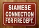 NYC SIAMESE CONNECTION FOR FIRE DEPT SIGN