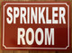 NYC SPRINKLER ROOM SIGN