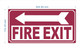 FD FIRE EXIT SIGN WITH LEFT ARROW