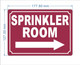 FD SPRINKLER ROOM SIGN WITH RIGHT ARROW