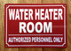 NYC WATER HEATER ROOM SIGN