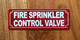 FIRE SPRINKLER CONTROL VALVE COMPLIANCE SIGN