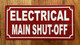 ELECTRICAL MAIN SHUT-OFF SAFETY SIGN