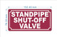 HPD STANDPIPE SHUT-OFF VALVE SIGN