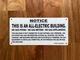 NOTICE: THIS IS AN ALL ELECTRIC BUILDING SIGN ( WHITE , 8.5X4.5 INCH ALUMINIUM)