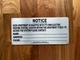 HPD KEY TO HEATING SYSTEM Notice  FOR ELECTRIC BUILDING -each apartment has its own electric heating system (Brush silver,8.5" x 4" Aluminum )