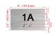 APT# 1A SILVER sign size 2.5X4 Brush silver , braille ,The park ave line