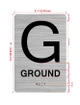 FLOOR G- GROUND sign size 6X9 Brush silver , braille ,The park ave line