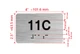 Apartment Number unit 11C Compliance Sign