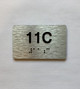 Apartment Number unit 11C Braille Sign