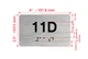 Apartment Number unit 11D Compliance Sign