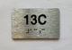 Apartment Number unit 13C Safety Sign
