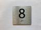 Elevator Floor Number / Elevator Jamb Plate 8 Safety Sign
