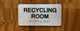 Recycling Room Sign with Raised Letters & Grade 2 Ada Sign