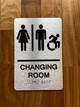 Changing Room Sign with Raised Letters & Grade 2 Compliance Sign