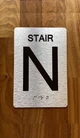 Stair N Sign with Raised Letters & Grade 2 Compliance Sign