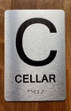 FLOOR C CELLAR Braille Sign