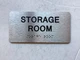 STORAGE ROOM Compliance Sign
