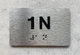 APT# 1N SILVER Braille Sign