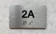 APT# 2A SILVER Safety Sign