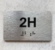 APT# 2H SILVER Safety Sign