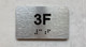 APT# 3F SILVER Braille Sign