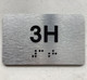 APT# 3H SILVER Safety Sign