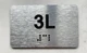 APT# 3L SILVER Braille Sign