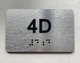 APT# 4D SILVER Ada Sign